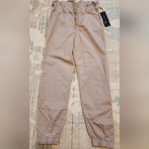 Veronica Beard Tedi Elastic Waist/Hem Pants. Size 27. Khaki Color. NEW
